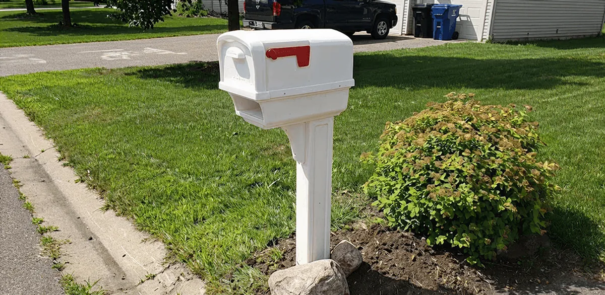 Mailbox installation for a residential curbside mailbox in Chandler, AZ