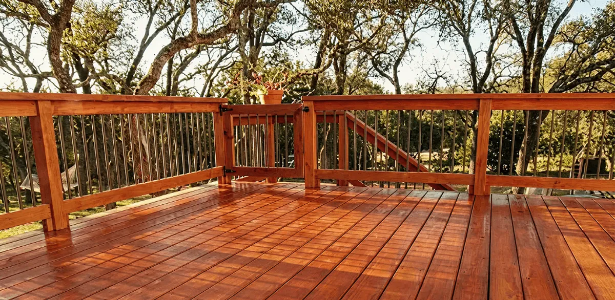 Deck sealing results with a freshly sealed wood deck in Chandler, AZ